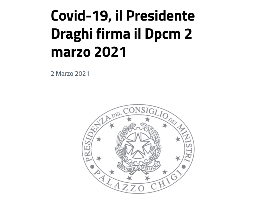 Draghi DPCM 02 Marzo